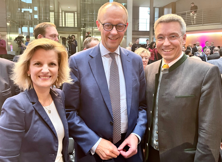 Daniela Ludwig, MdB, Fraktionsvorsitzender Friedrich Merz, MdB, Otto Leder, Landrat