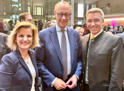 Daniela Ludwig, MdB, Fraktionsvorsitzender Friedrich Merz, MdB, Otto Leder, Landrat