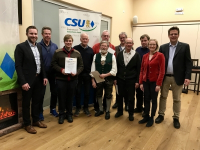 CSU Brannenburg - JHV 2019: Vorstandschaft im Amt bestätigt
