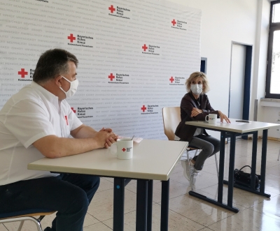 BRK: Sorge wegen fehlender Schutzausrüstung und Lage in den Pflegeheimen MdB Daniela Ludwig im Gespräch mit dem Krisenstab des Roten Kreuzes
