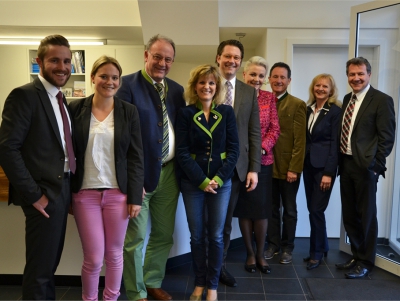 CSU-Generalsekretär Andreas Scheuer besucht Geschäftsstelle im Wasserkraftwerk