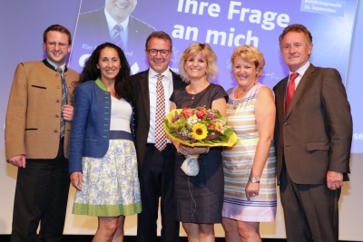 v.l.n.r. Stephan Schlier, Christine Domek-Rußwurm, Klaus Stöttner, Sabine Balletshofer, Josef Neiderhell