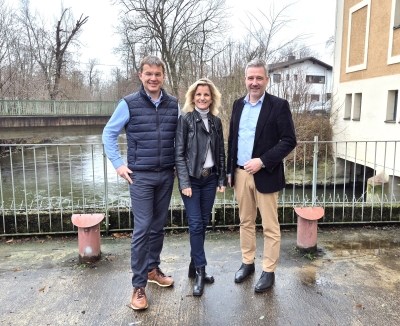 Foto von links: LBT-Vizepräsident Christian Huber, MdB Daniela Ludwig, LBT-Hauptgeschäftsführer Stephan Doppelhammer 