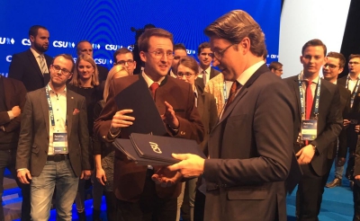 Stephan Schlier mit CSU-Generalsekretär Andreas Scheuer