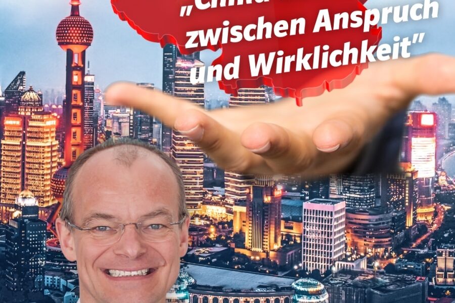 Flyer zur Veranstaltung "China heute ... zwischen Anspruch und Wirklichkeit"