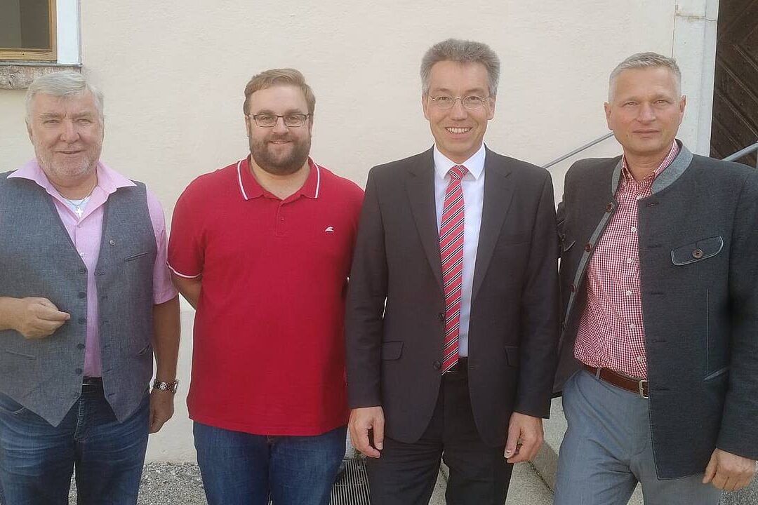 Franz X. Heinritzi, Christian Kastl, Otto Lederer und Richard Richter bei der CSU-Kreisklausur in Seeon