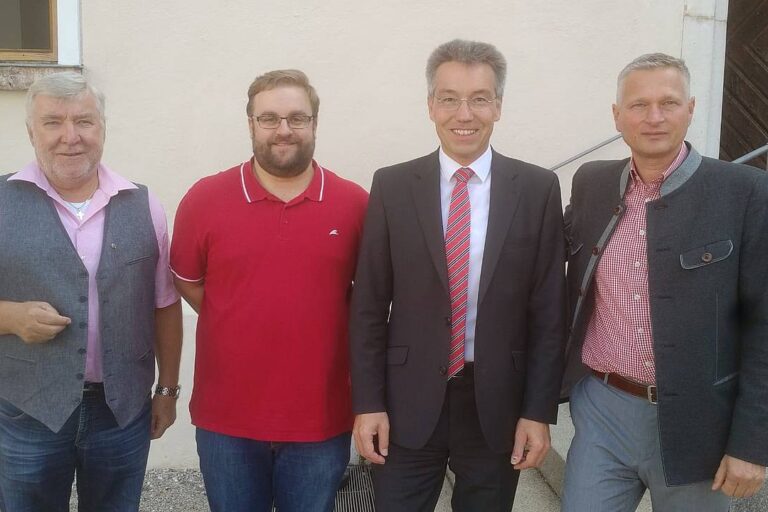 Franz X. Heinritzi, Christian Kastl, Otto Lederer und Richard Richter bei der CSU-Kreisklausur in Seeon