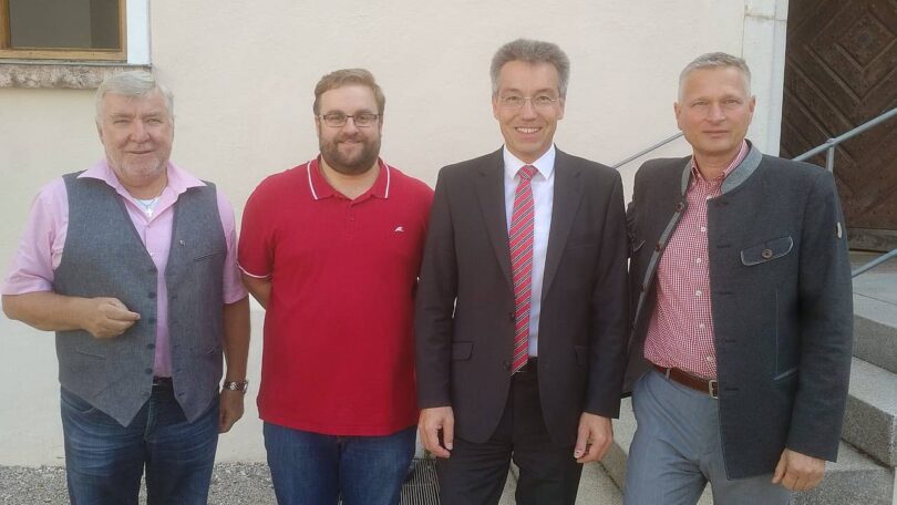 Franz X. Heinritzi, Christian Kastl, Otto Lederer und Richard Richter bei der CSU-Kreisklausur in Seeon