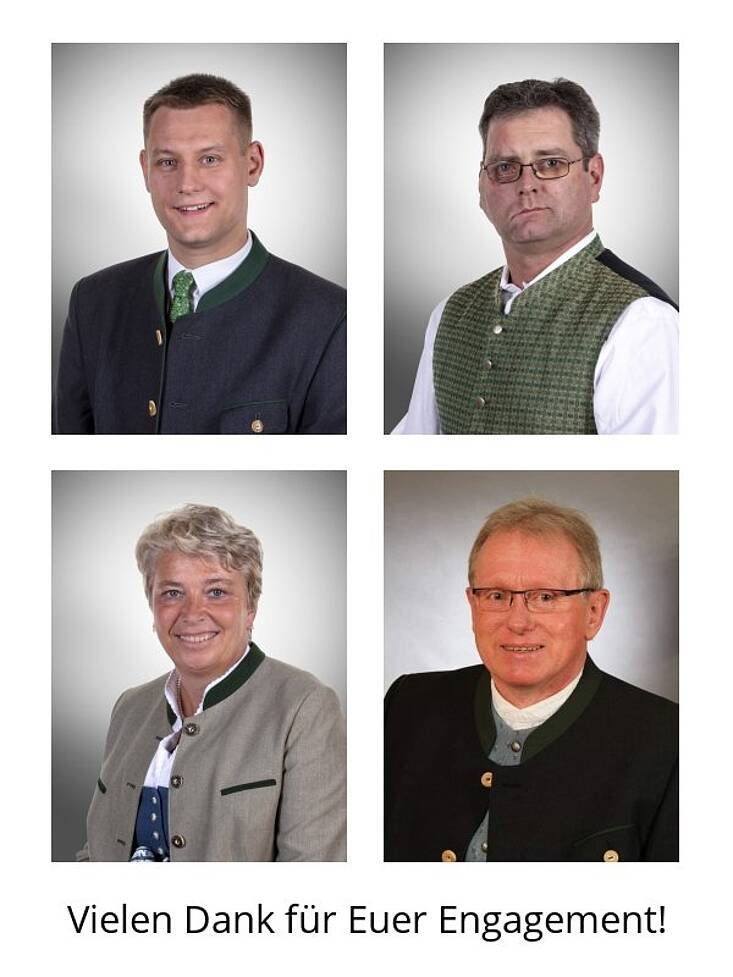 Florian Nierle, Peter Kolb, Monika Huber und Engelbert Wolf