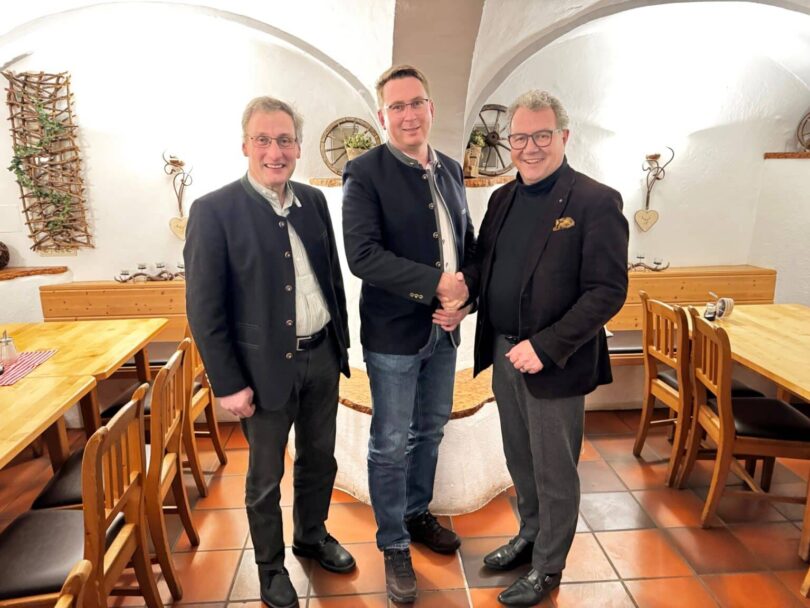 2025 JHV Eiselfing von links Johann Herzog, Stefan Reininger und Klaus Stöttner